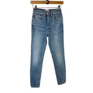 RE/DONE 90’s Ultra High Rise Skinny Jeans Dawn Blue
Size 24